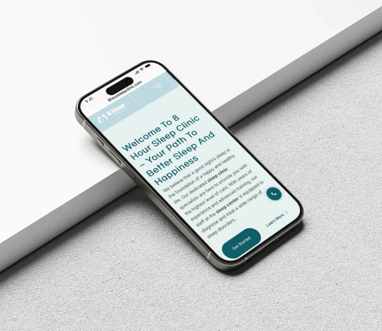 The 8 Hour Sleep Clinic website was thoughtfully designed to embody the clinic’s mission of improving sleep health and enhancing overall well-being.