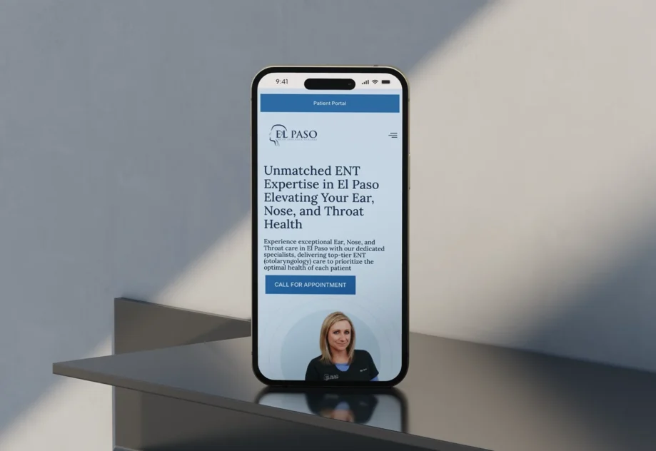 The redesign of the El Paso Head and Neck Specialists website was guided by the goal of providing an improved user experience for patients seeking specialized ENT (otolaryngology) care.