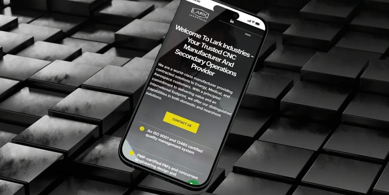 The Lark Industries website was crafted to reflect the company’s expertise in precision manufacturing and commitment to cutting-edge solutions.