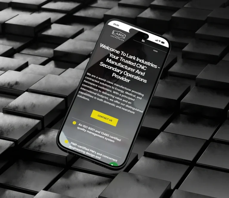 The Lark Industries website was crafted to reflect the company’s expertise in precision manufacturing and commitment to cutting-edge solutions.