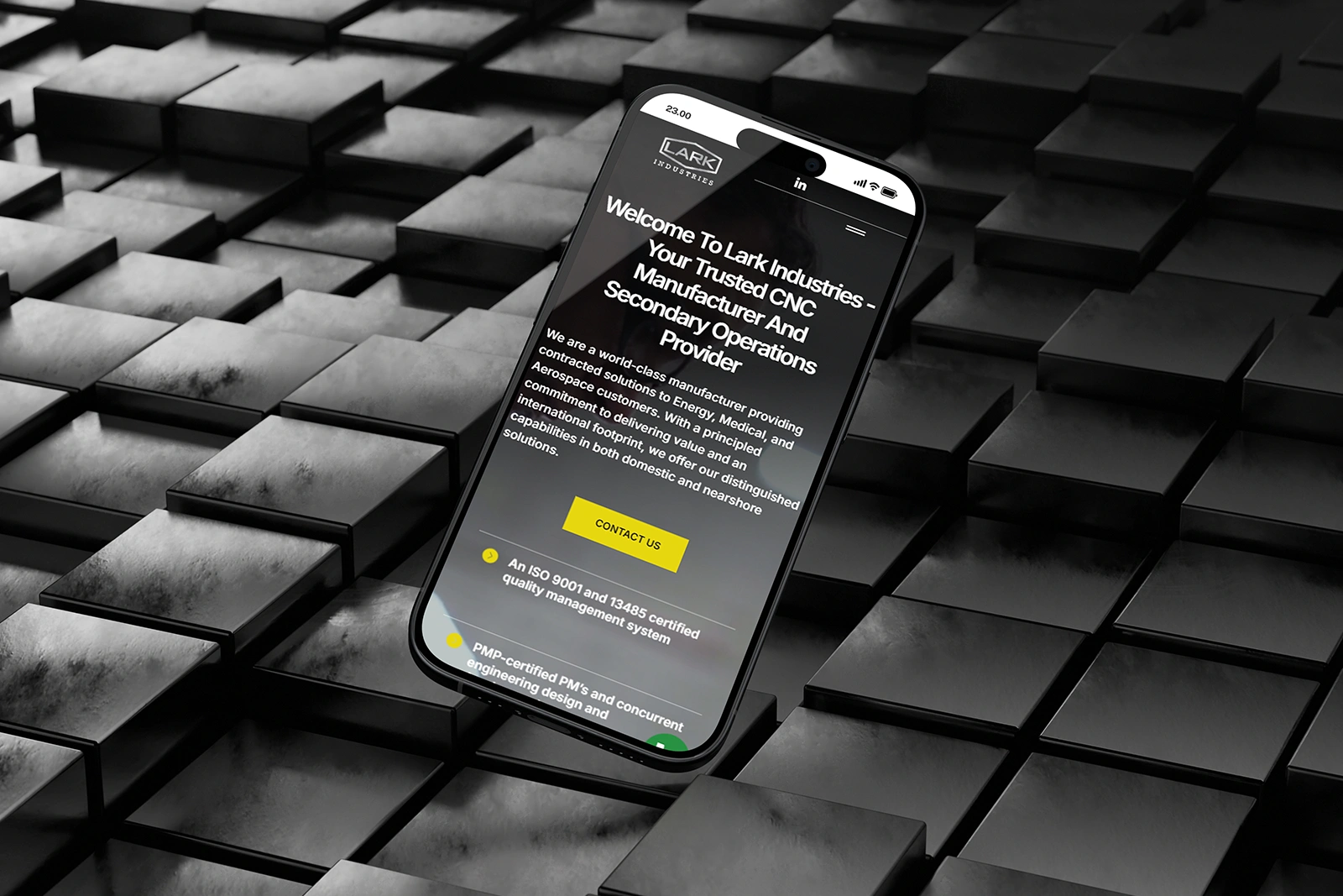 The Lark Industries website was crafted to reflect the company’s expertise in precision manufacturing and commitment to cutting-edge solutions.